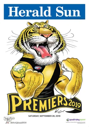 2019 Mark Knight Premiership Poster - Paper Posters