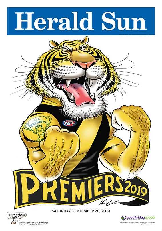 2019 Mark Knight Premiership Poster - Paper Posters