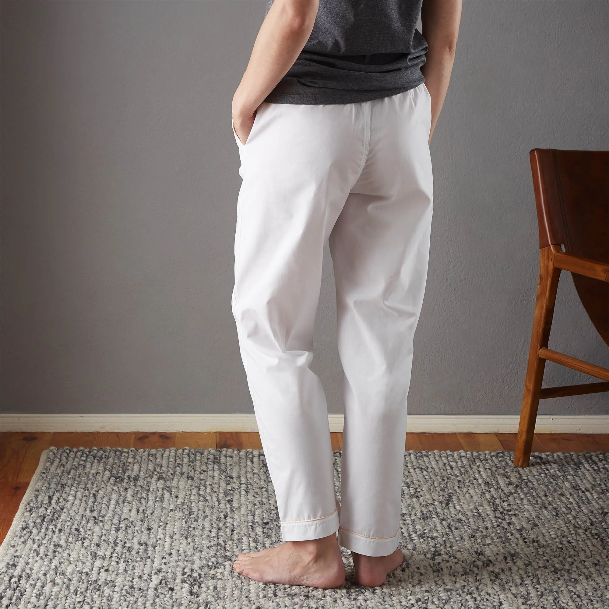 Alva Pyjama Bottoms [White/Light pink]