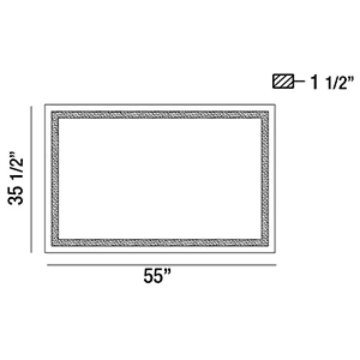Aspen 36 In x 55 In. LED Wall Mirror