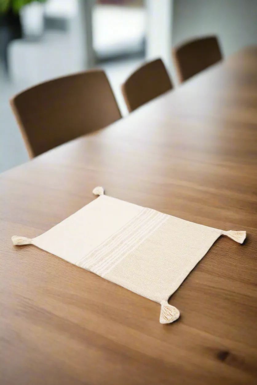 Beige Woven Rectangle Placemat