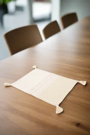 Beige Woven Rectangle Placemat