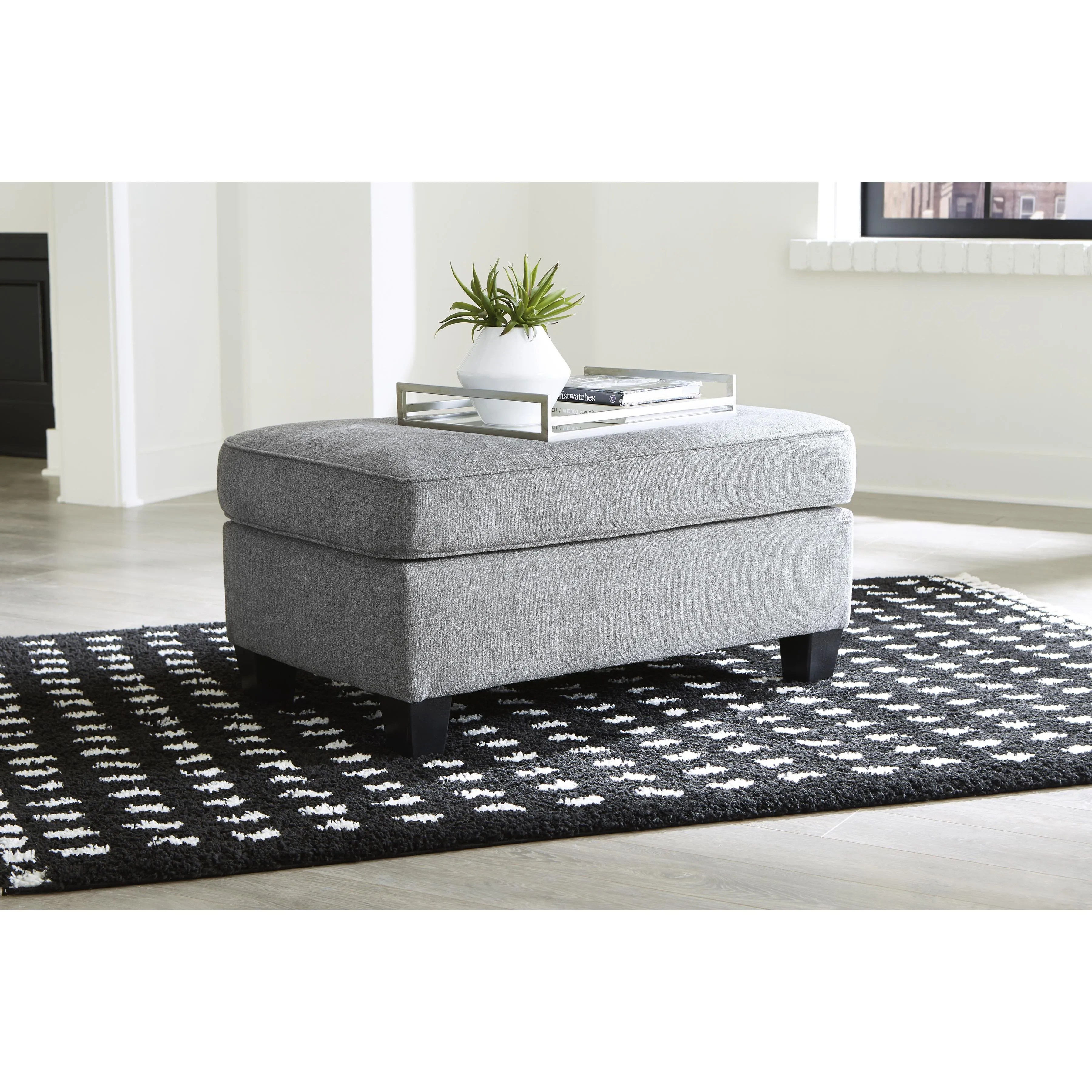 Benchcraft Mathonia Stationary Fabric Chair with Ottoman 5190314/5190323