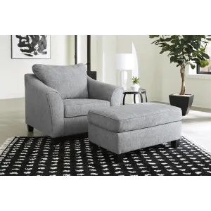 Benchcraft Mathonia Stationary Fabric Chair with Ottoman 5190314/5190323