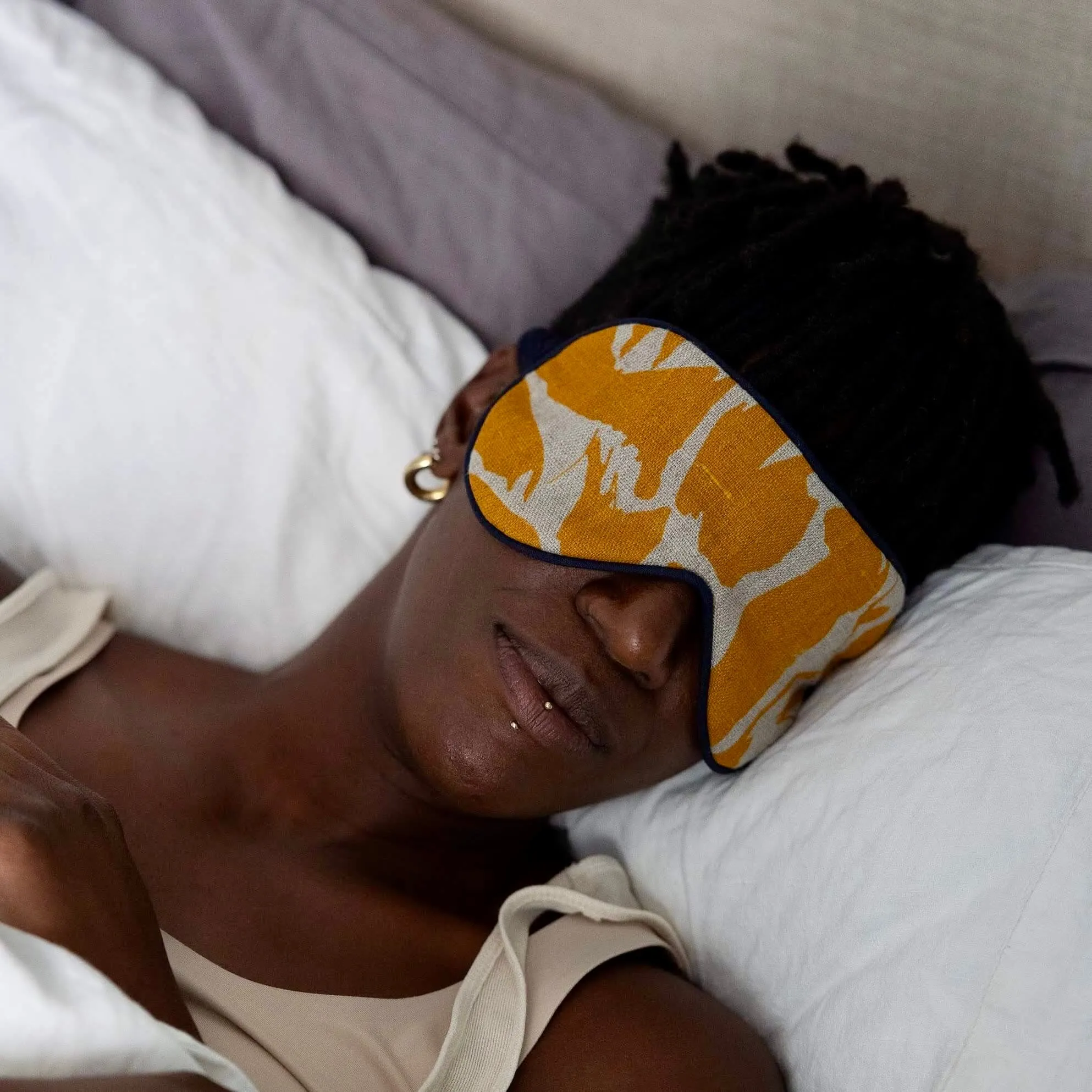 Blästa Henriët Sleep Eye Mask In Various Colours of Merino Wool & Linen