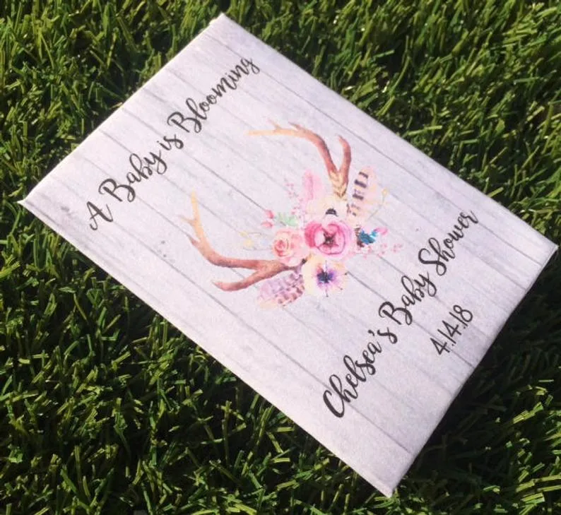Boho baby shower woodland favors