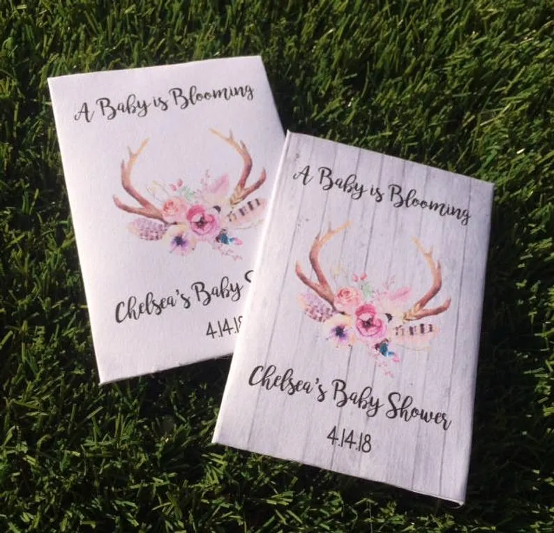 Boho baby shower woodland favors