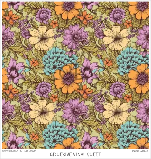 Boho Floral 5 Printed Vinyl Sheet/Wrap