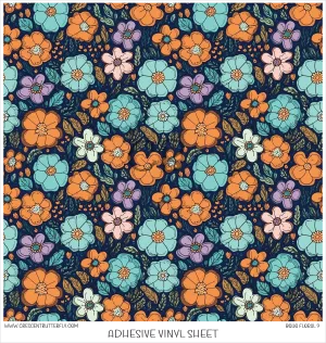 Boho Floral 9 Printed Vinyl Sheet/Wrap