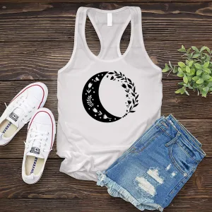Boho Floral Moon Women's Tank Top