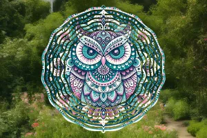 Boho Owl Windspinner