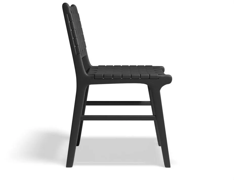 Brooklyn Dining Chair - Woven Black Seat / Black Frame
