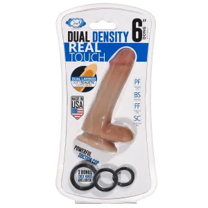 Cloud 9 Dual Density Real Touch 6in With Balls Tan/ Mocha