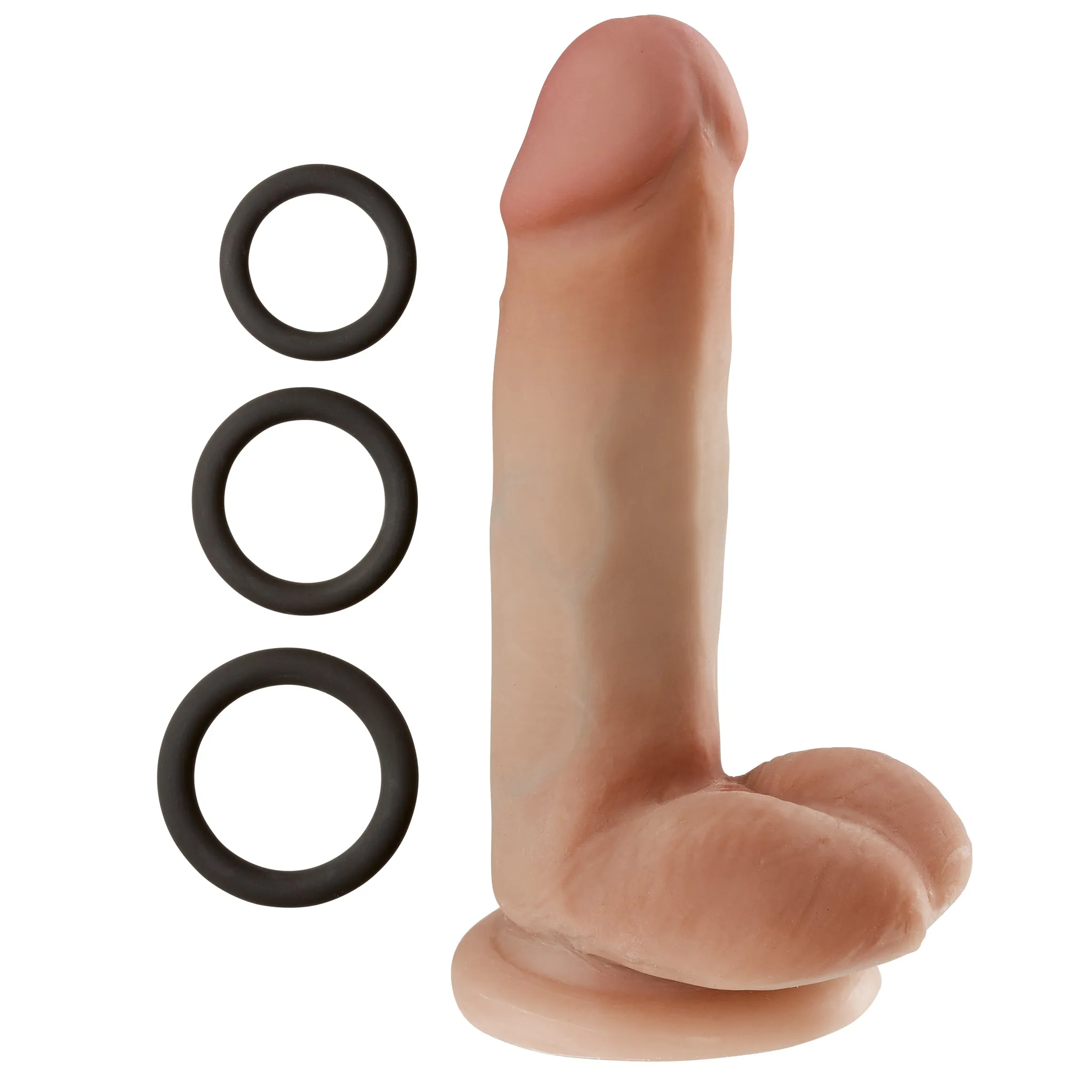 Cloud 9 Dual Density Real Touch 6in With Balls Tan/ Mocha