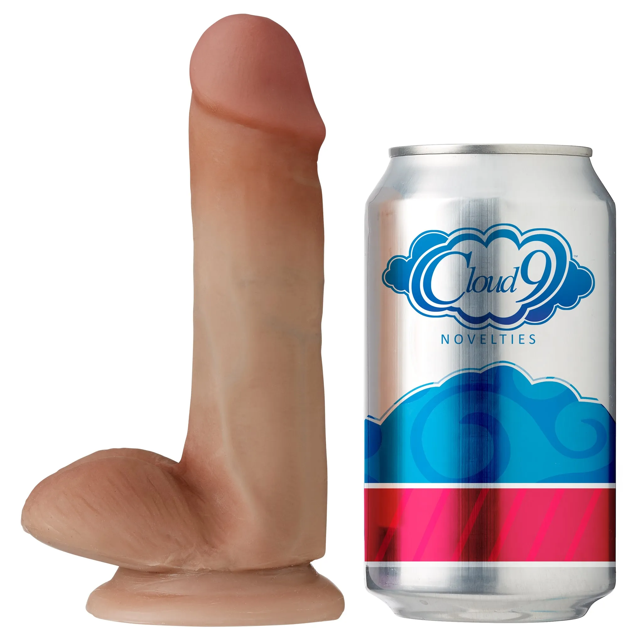 Cloud 9 Dual Density Real Touch 6in With Balls Tan/ Mocha