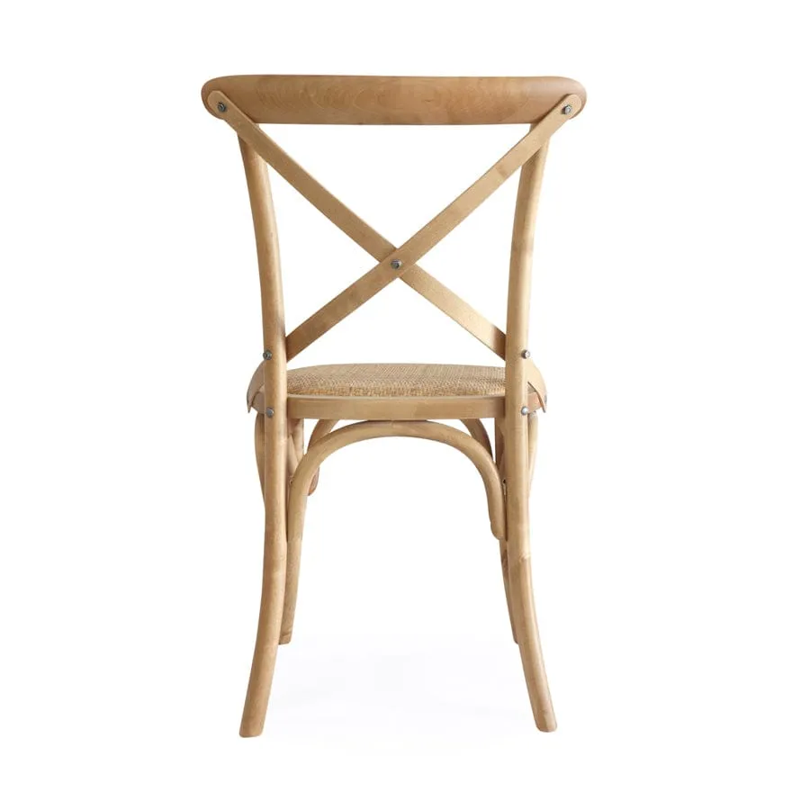 Cross Back Dining Chair Natural | Set of 2
