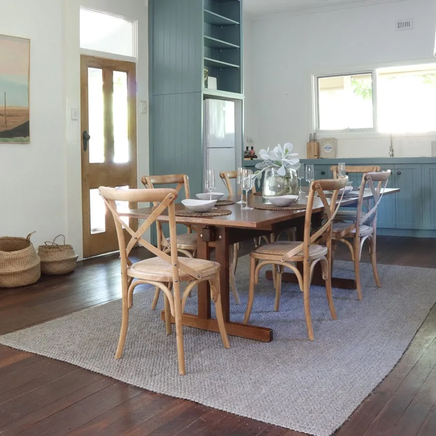 Cross Back Dining Chair Natural | Set of 2