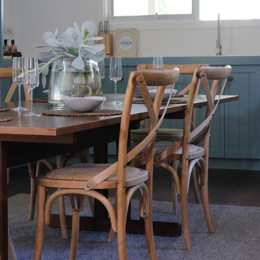 Cross Back Dining Chair Natural | Set of 2