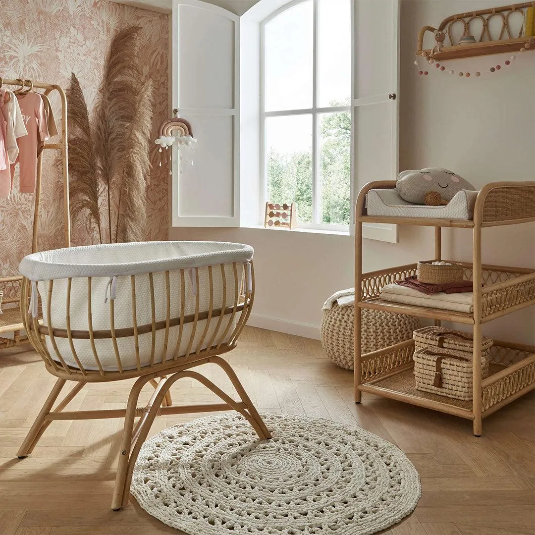 CuddleCo Aria Crib - Rattan