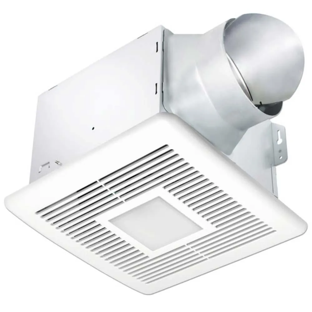 Delta BreezSmart Adjustable 150-200 CFM Bathroom Exhaust Fan With Dimmable LED Light, Adjustable Color Temperature