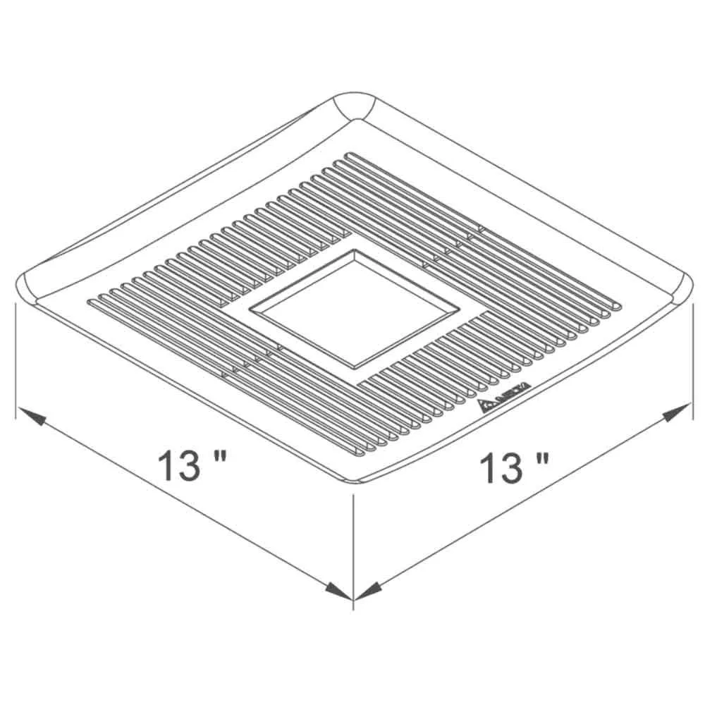 Delta BreezSmart Adjustable 150-200 CFM Bathroom Exhaust Fan With Dimmable LED Light, Adjustable Color Temperature