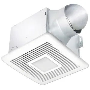 Delta BreezSmart Adjustable 150-200 CFM Bathroom Exhaust Fan With Dimmable LED Light, Adjustable Color Temperature