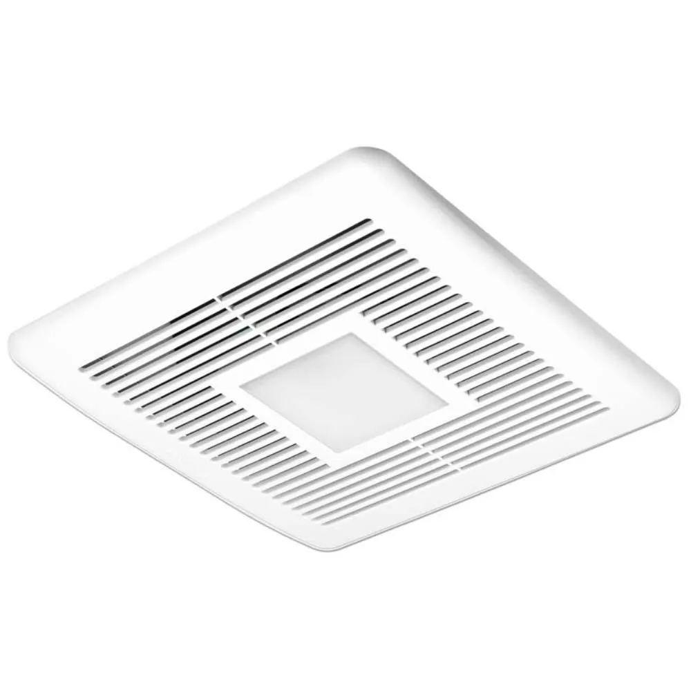 Delta BreezSmart Adjustable 150-200 CFM Bathroom Exhaust Fan With Dimmable LED Light, Adjustable Color Temperature