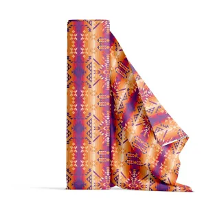 Desert Geo Cotton Satin Fabric By the Yard Pre Order
