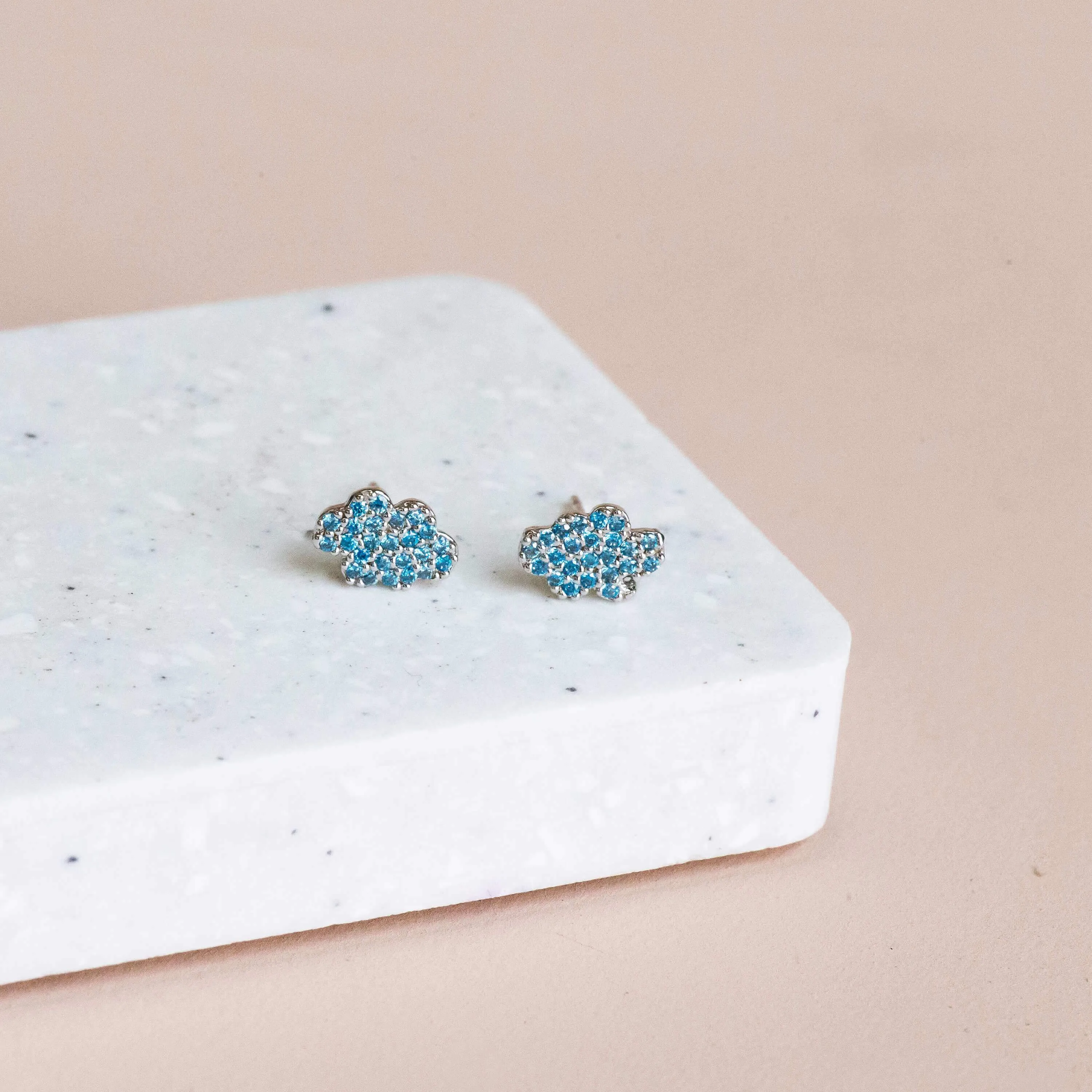 Earring Diamante Cloud Blue *