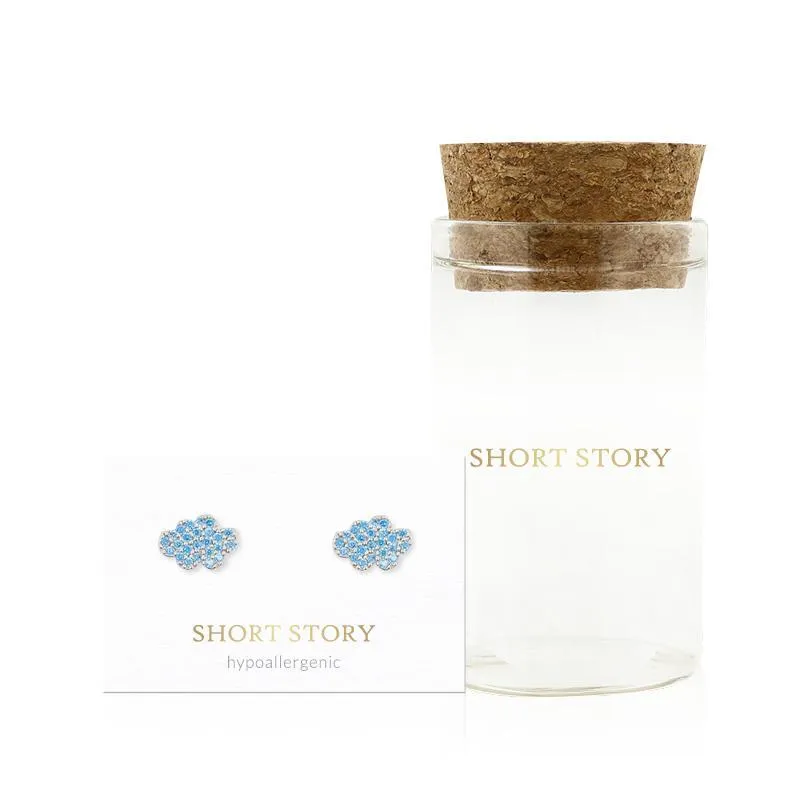 Earring Diamante Cloud Blue *