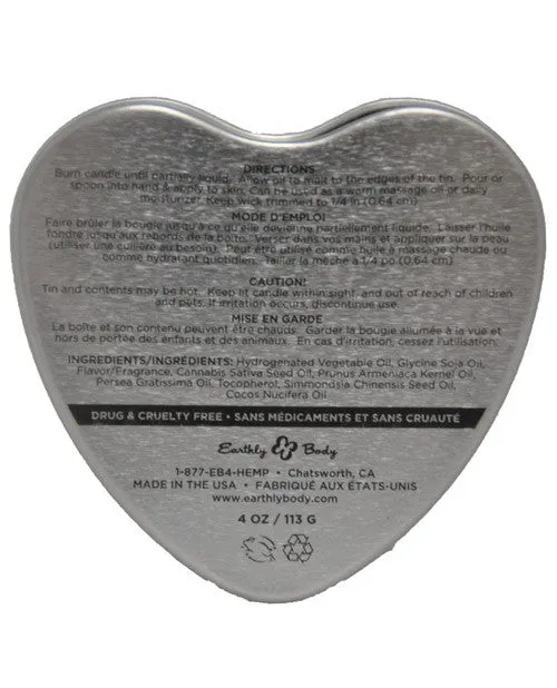 Earthly Body 3 In 1 Candle - 4.7 Oz Heart Tin First Kiss