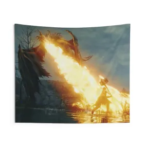 Elden Ring Dragon Fire Indoor Wall Tapestries