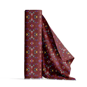Enemy Territory Maroon Satin Fabric By the Yard Pre Order