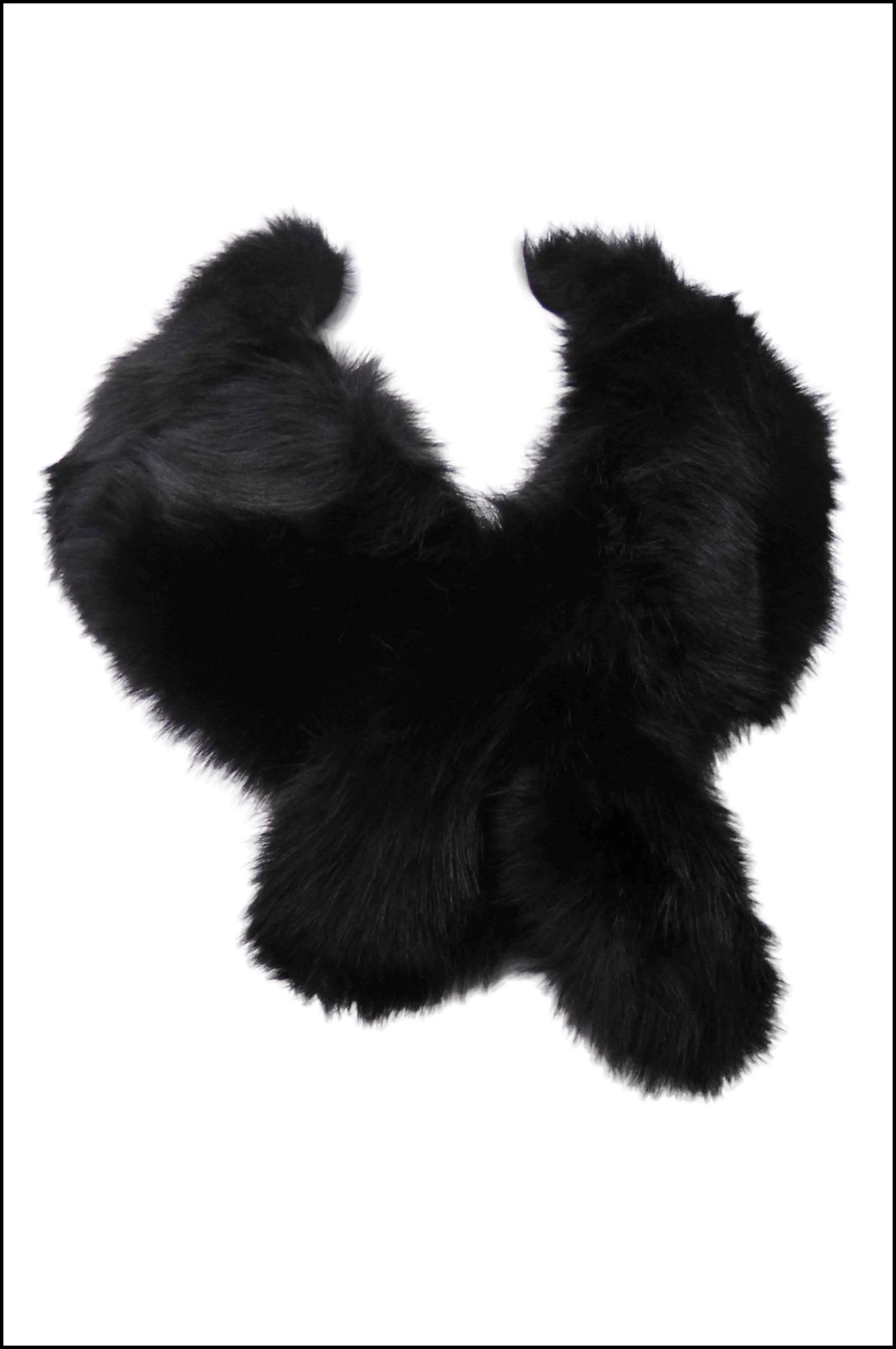 Faux Fur Shawl Scarf w/Slit