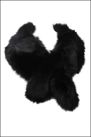 Faux Fur Shawl Scarf w/Slit