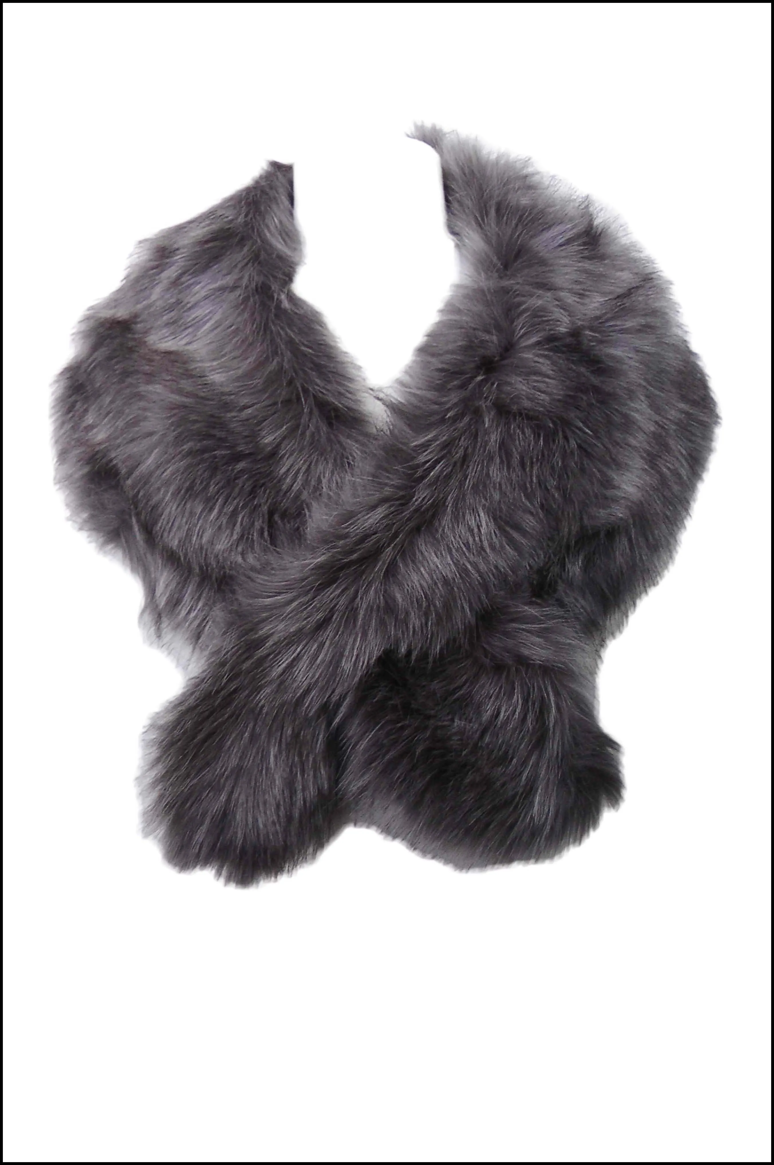 Faux Fur Shawl Scarf w/Slit
