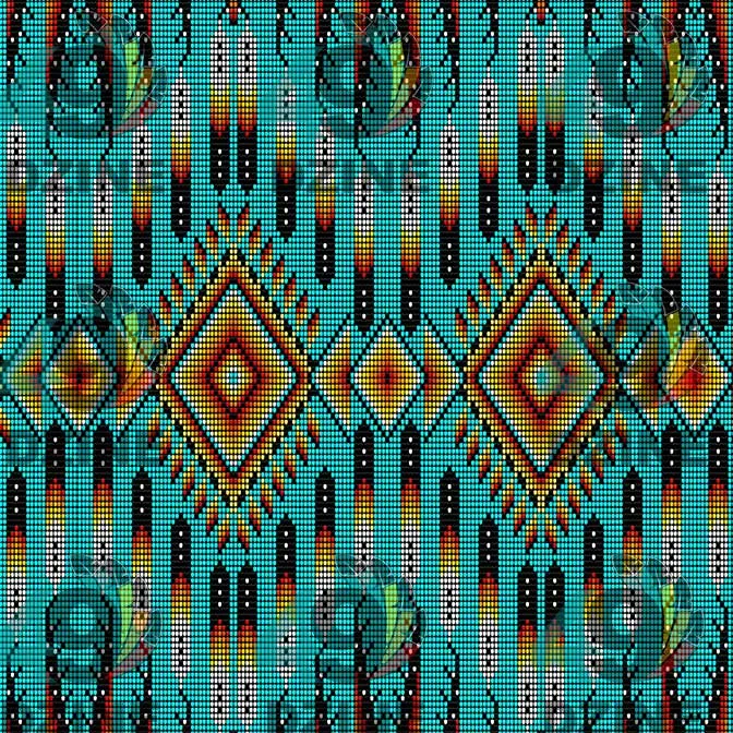 Fire Feather Turquoise 56 Inch Cotton Poplin Pre Order
