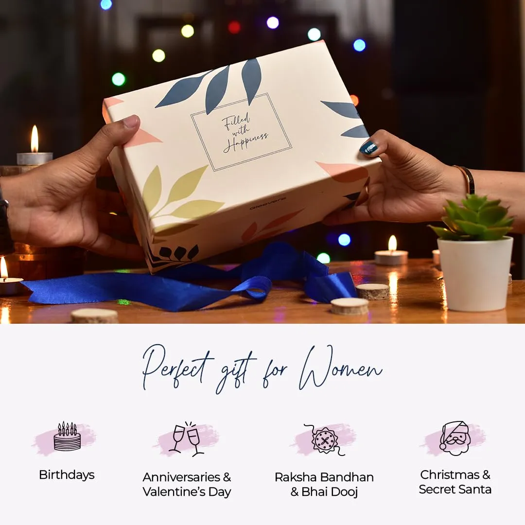 Gleevers Gift for Women | Gift Box Pack of 2 with Perfume(30 ml) & Candle (Rose,250 gm) | Birthday Gift, Anniversary Gift, Valentine Gift, Secret Santa Gifts