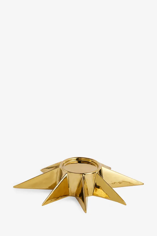 Gold Star Candle Holder