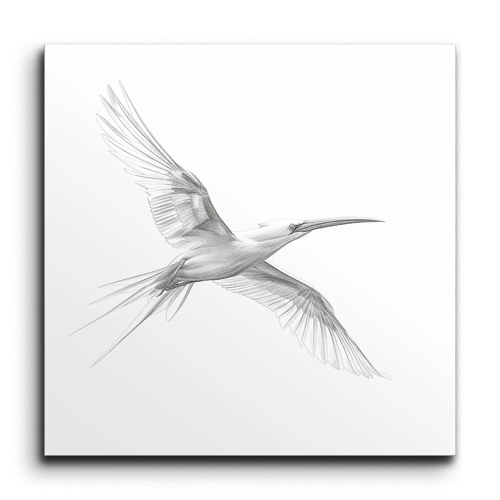 Graceful Bird in Flight: Minimalist Elegance