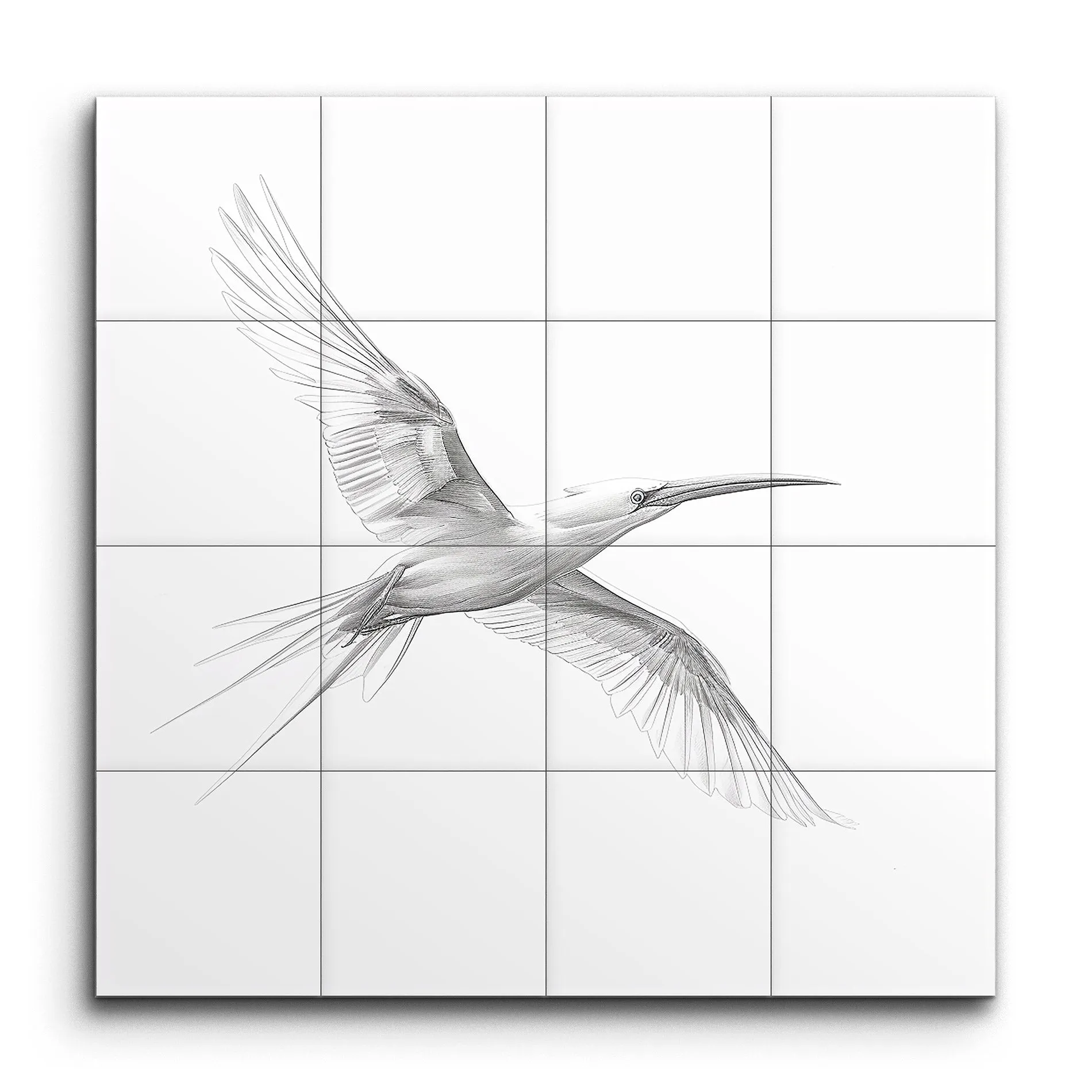 Graceful Bird in Flight: Minimalist Elegance