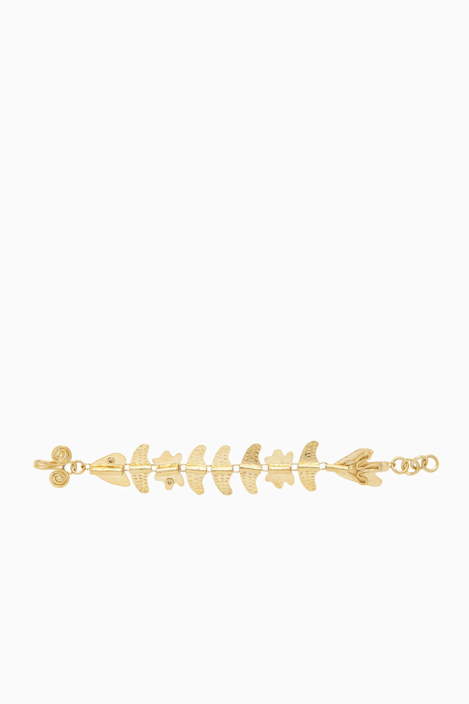 Hand Hammered Chain Bracelet - Brass