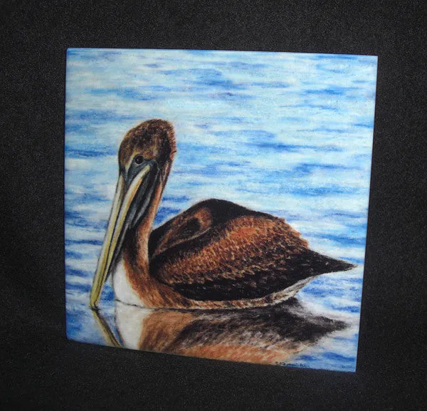Harbor Pelican Ceramic Tile