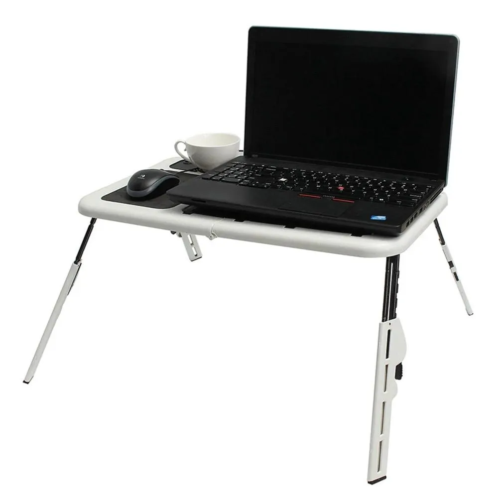 Home Office Lap Bed Desk Adjustable Folding Laptop Table