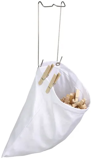 Honey-Can-Do DRY-01313 Clothespin Bag, Cotton, 10 in W, 11 in H :EA: QUANTITY: 1