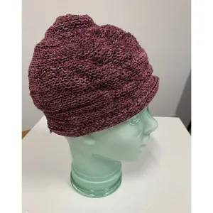 Hypo allergenic vegan cozy soft warm free form purple chenille hat. Free Shipping
