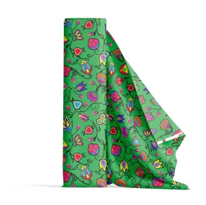 Indigenous Paisley Green Satin Fabric By the Yard Pre Order