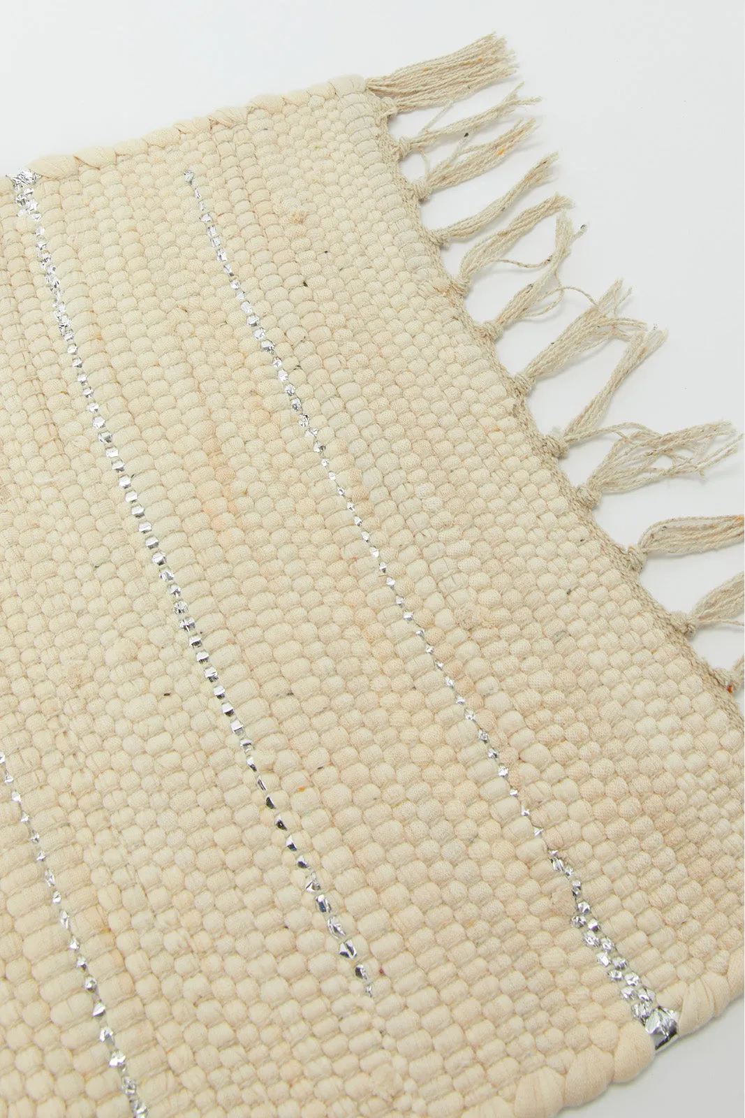 Ivory Woven Rectangle Cotton Placemat