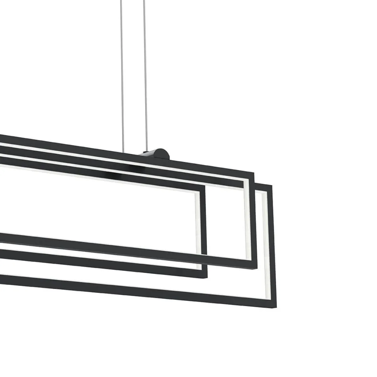 Jestin 38 in. 3 Lights LED Pendant Light Matte Black finish