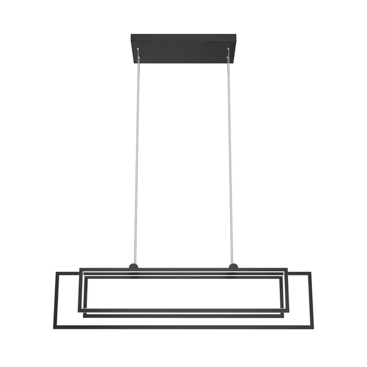 Jestin 38 in. 3 Lights LED Pendant Light Matte Black finish